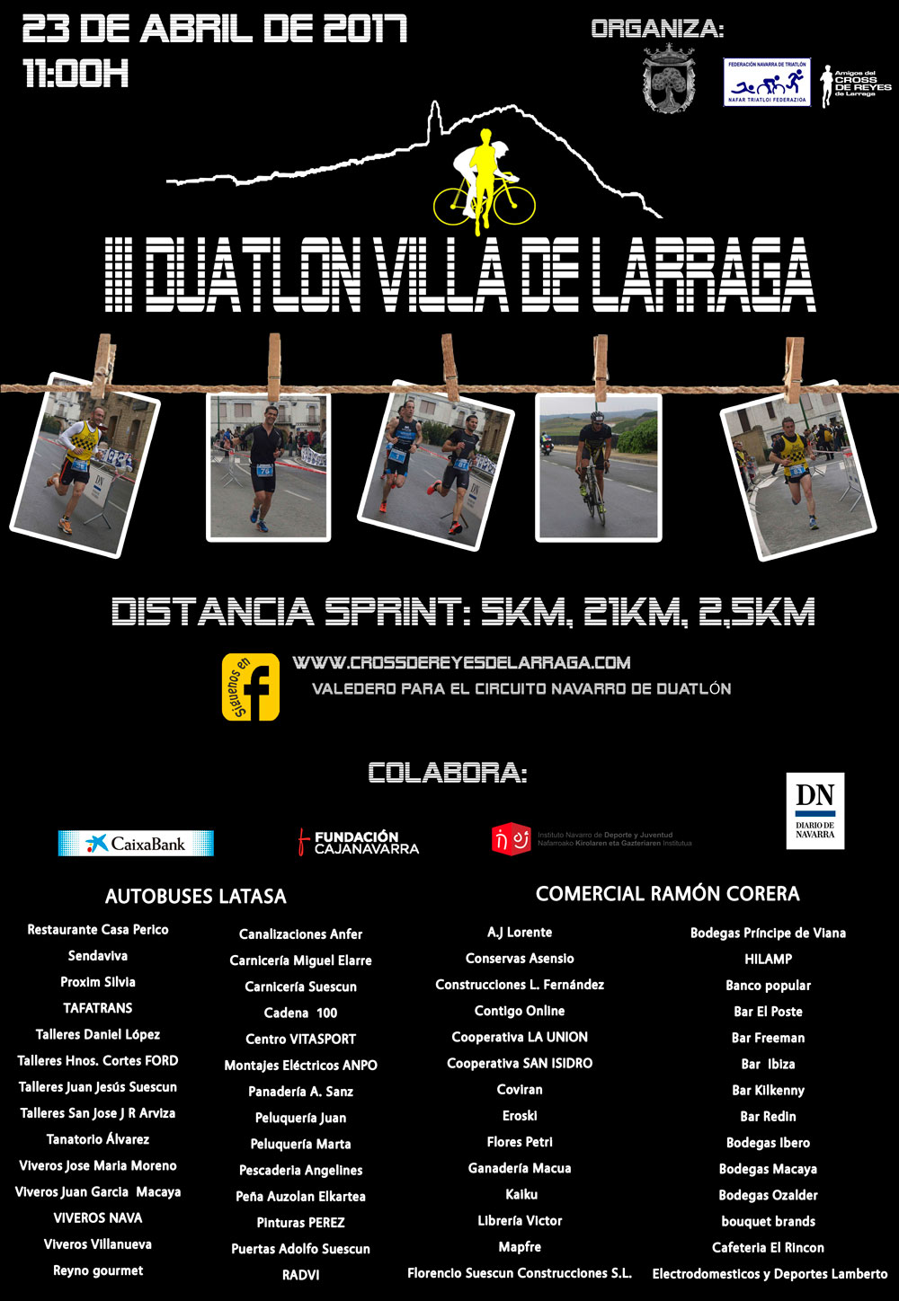 Abiertas las inscripciones para el III Duatl&oacute;n Villa de Larraga